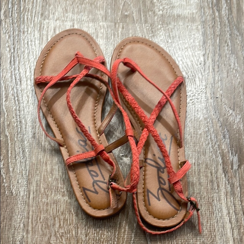 Zodiac Orange Sandals with Braided Straps